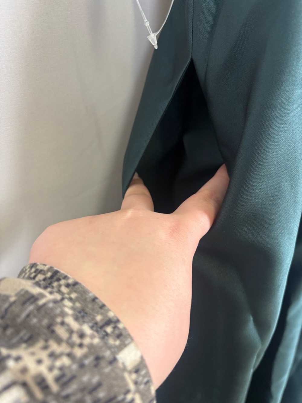 Dessy Collection Evergreen Satin Corset Maxi Dress with Ruffle Straps - Picture 7 of 7